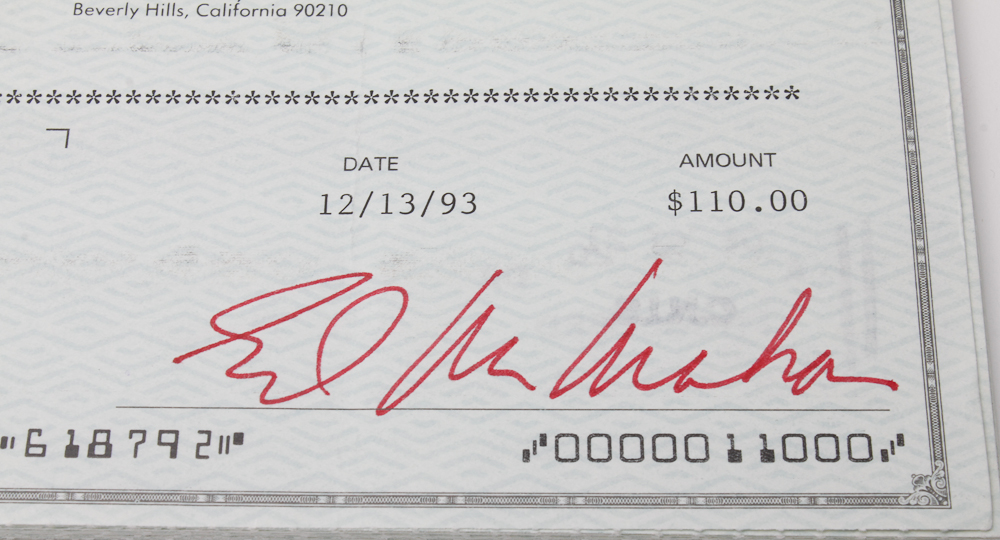 Collection of Ed McMahon's Signed Checks