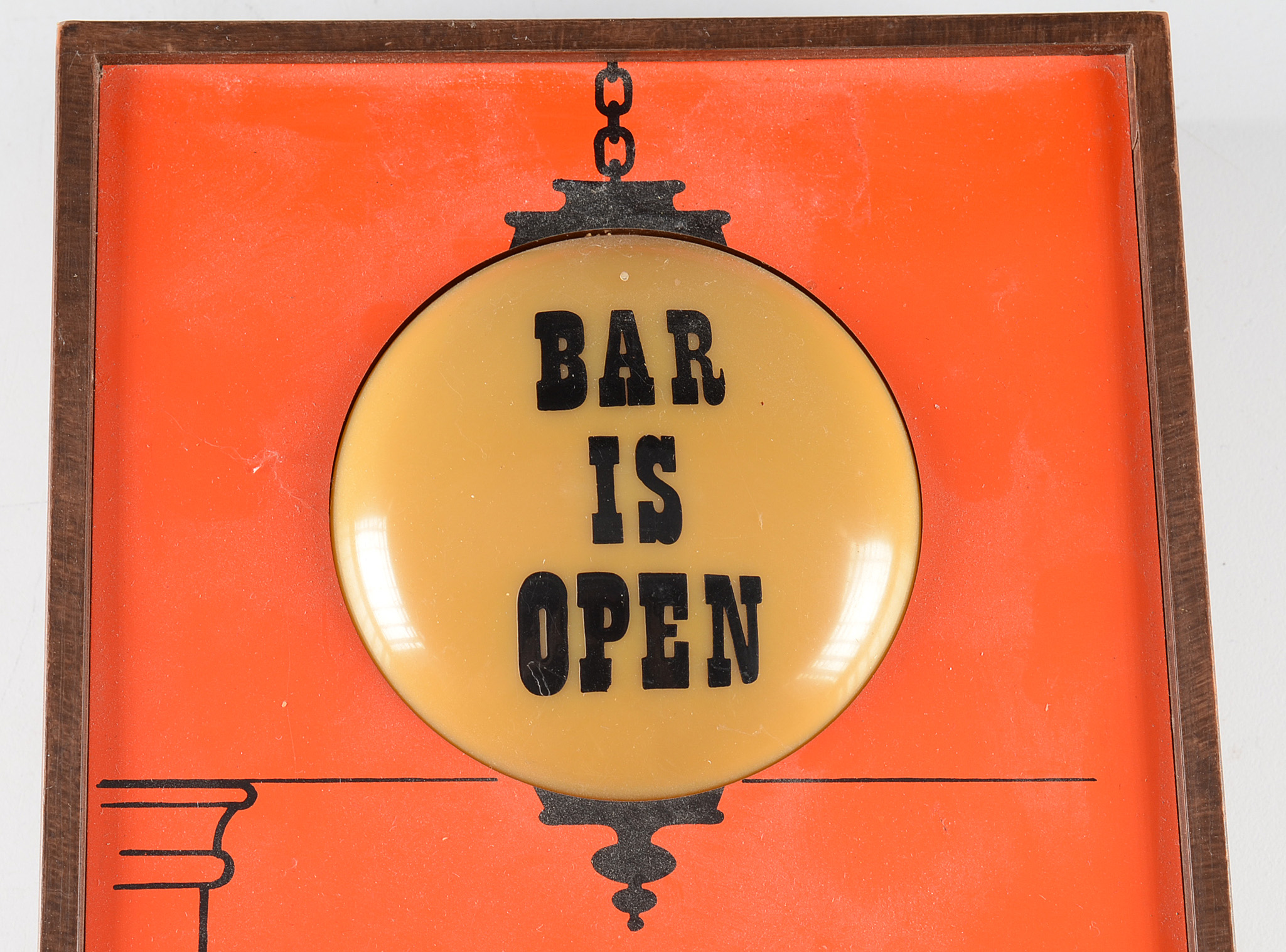 Retro Spartus Bar Illuminated Clock