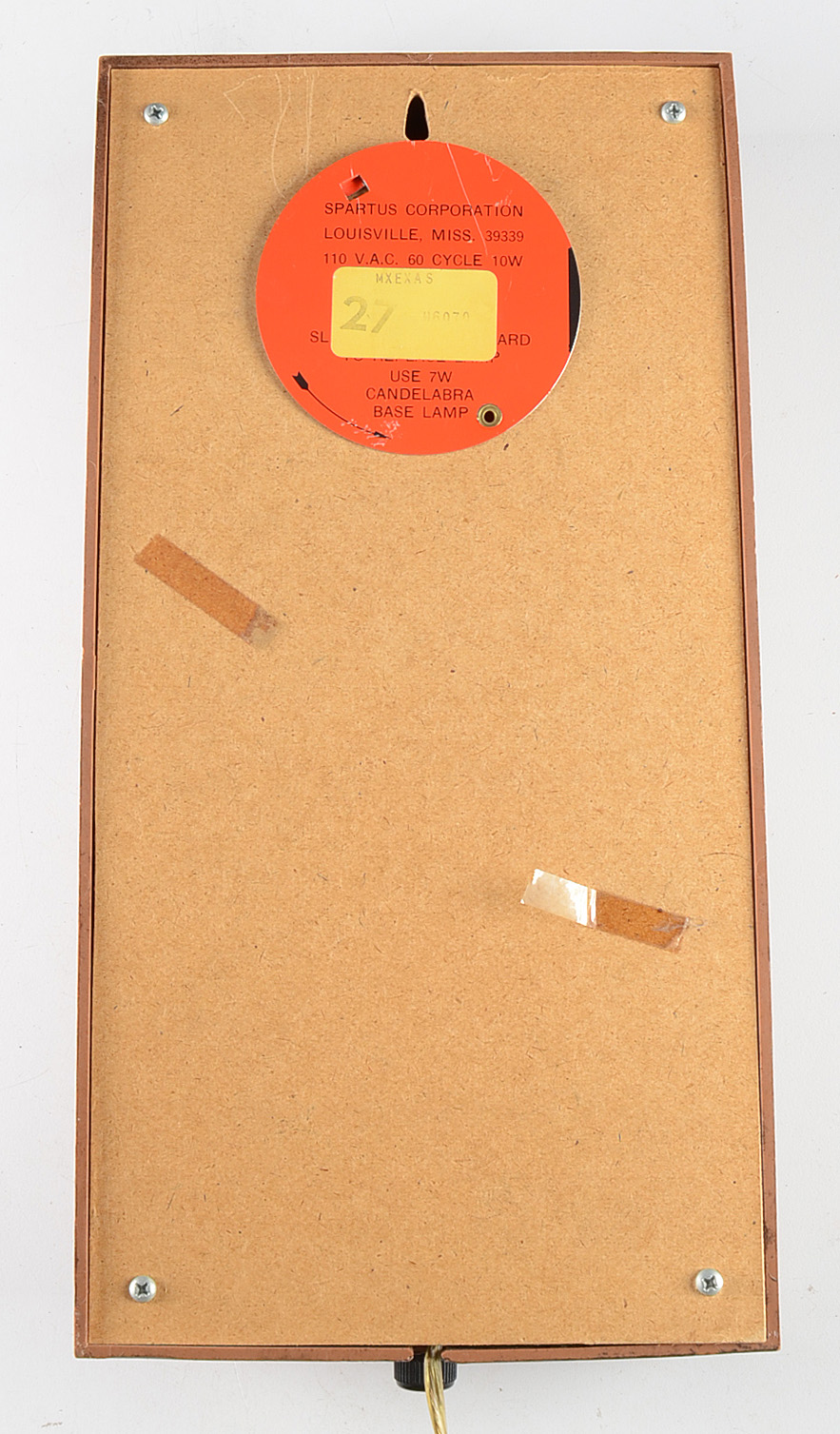 Retro Spartus Bar Illuminated Clock