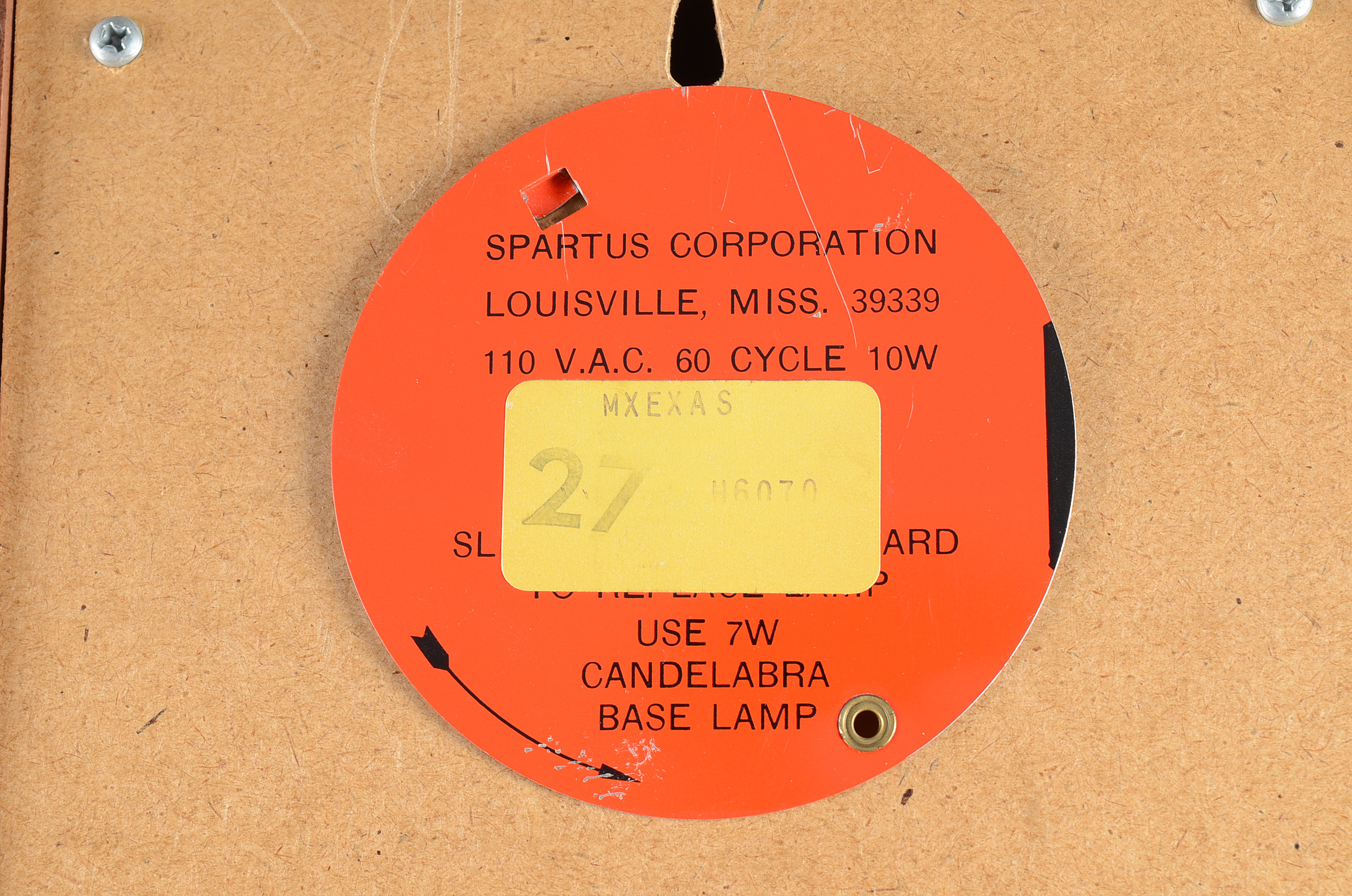 Retro Spartus Bar Illuminated Clock