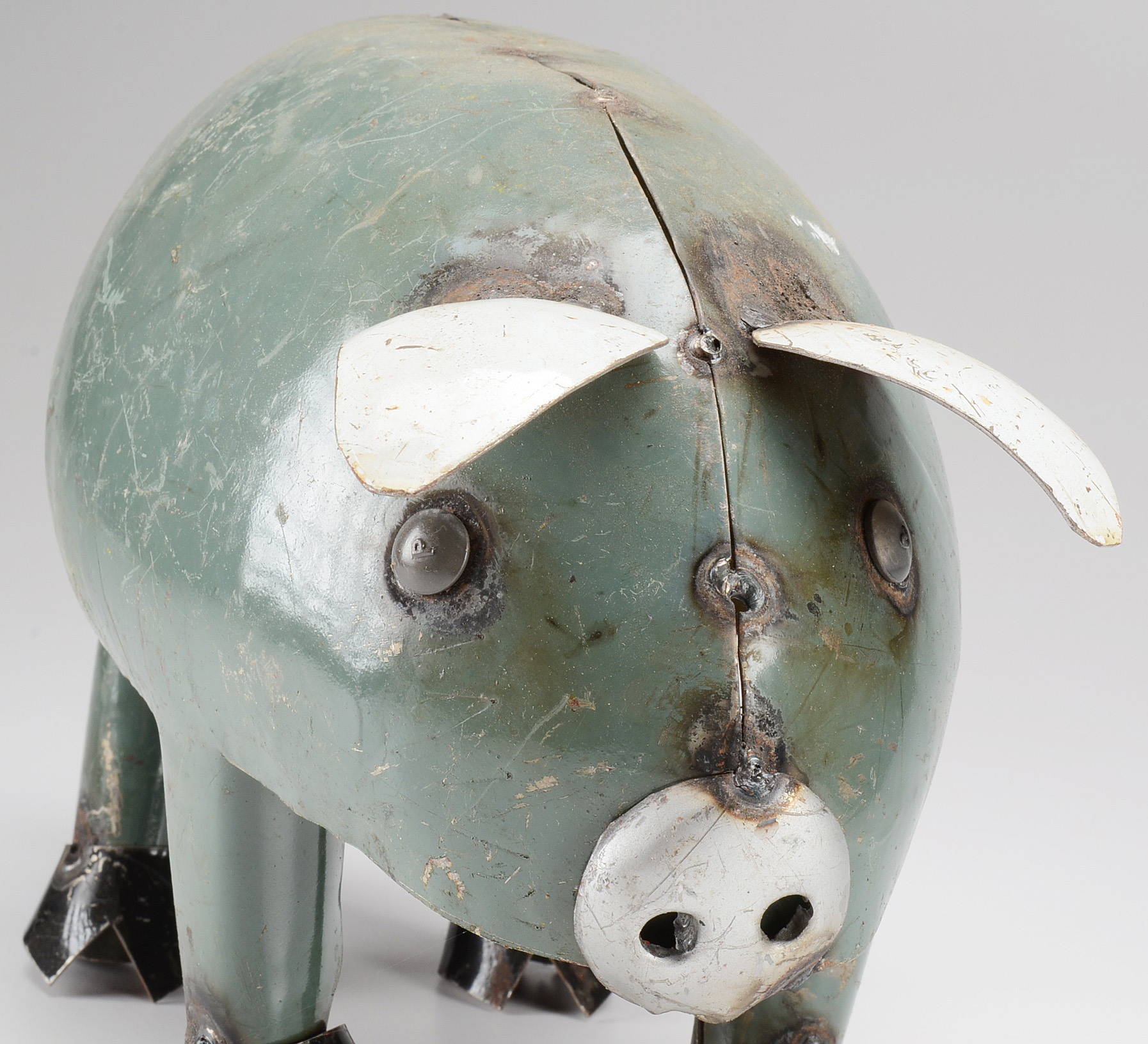 Artisan Crafted Metal Pig