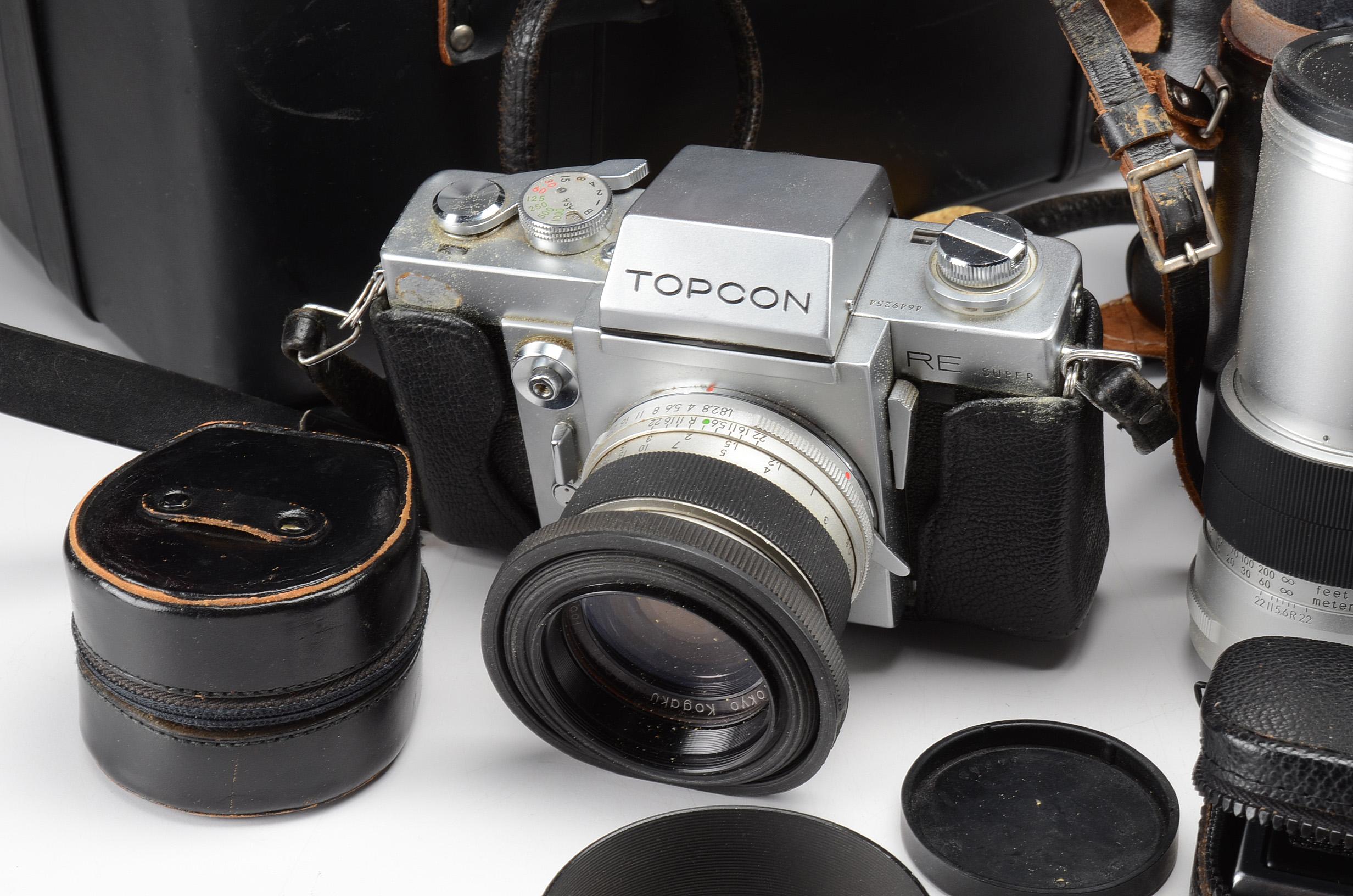Vintage Topcon RE Super Camera Including Accessories
