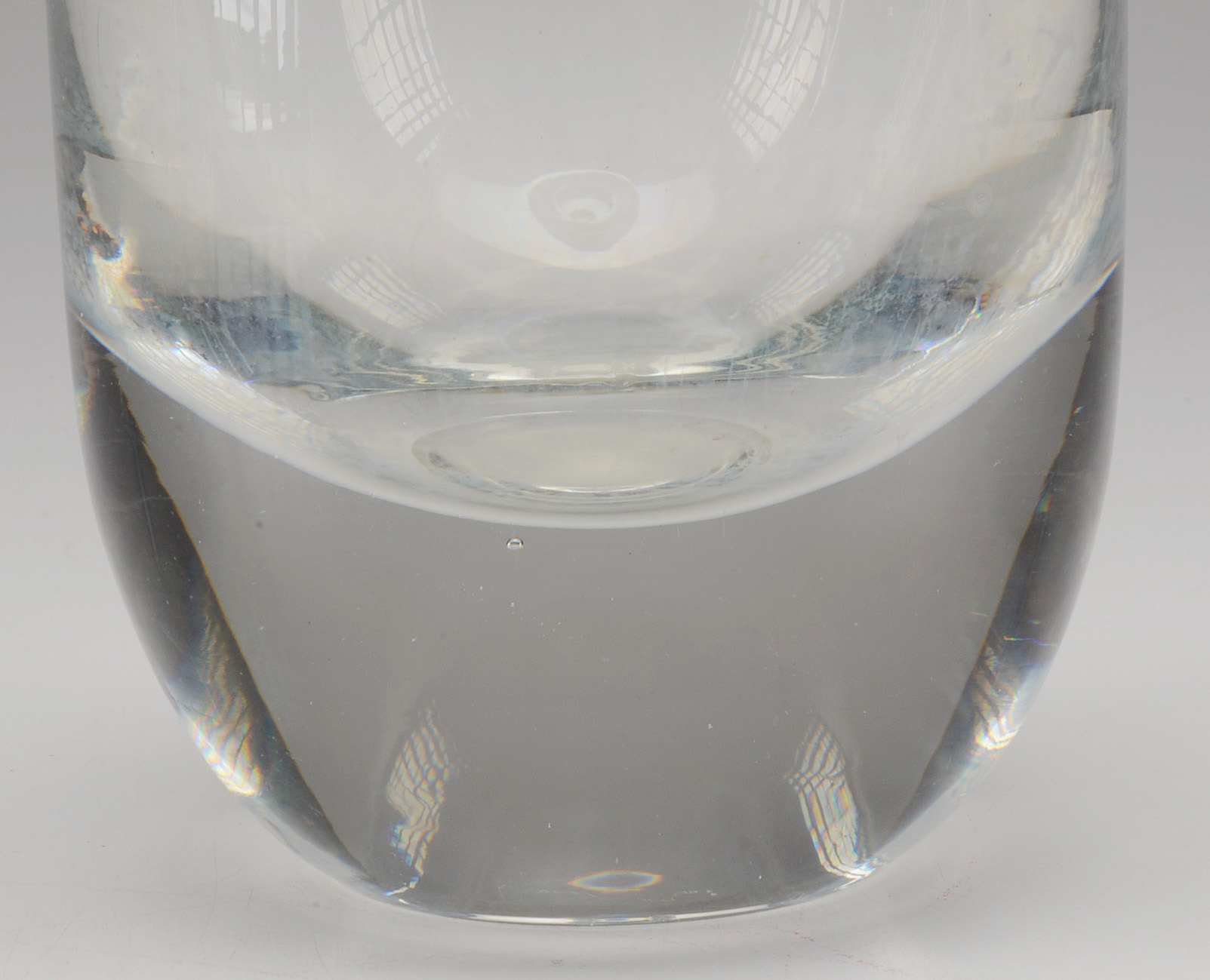 Clear Blown Crystal Vase and Decanter