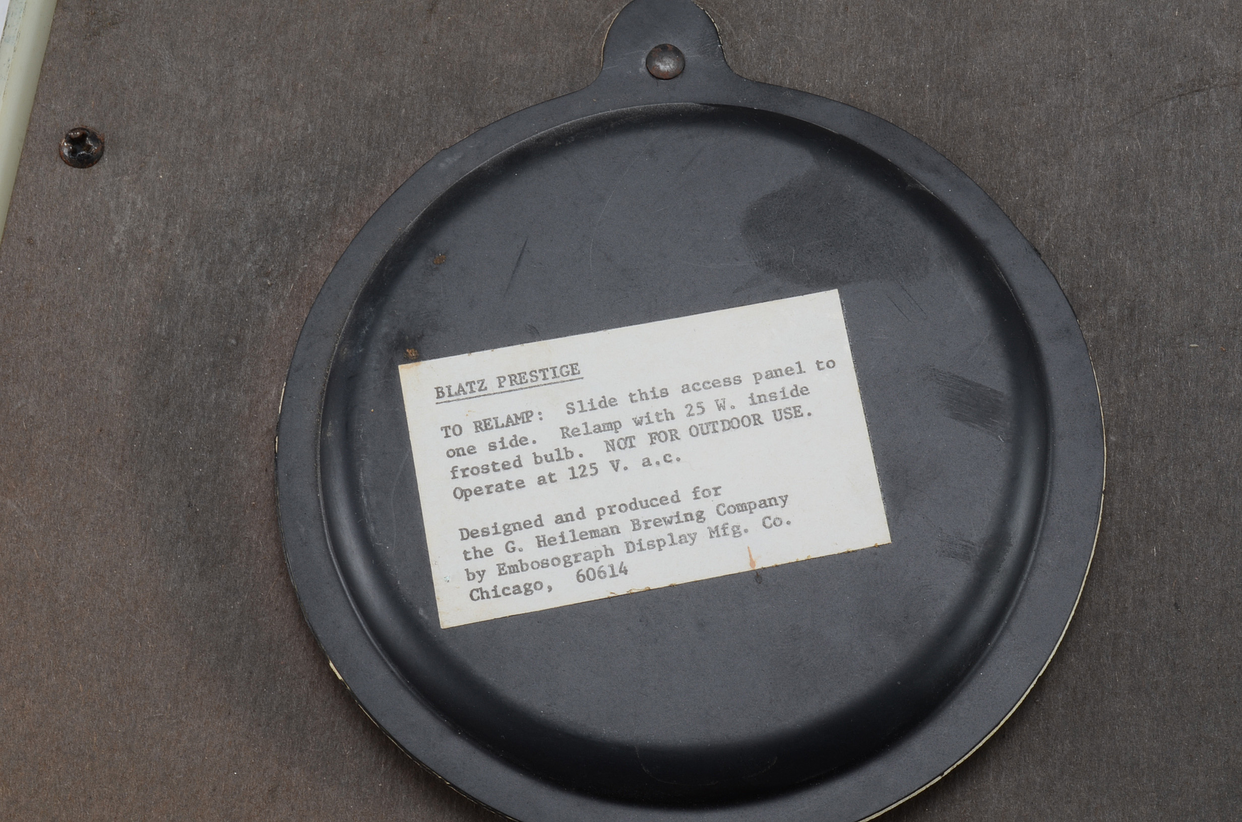 Blatz Beer Wall Sign