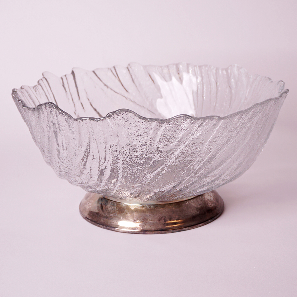 Fostoria "American" Footed Bowl and Modern Glass Bowl