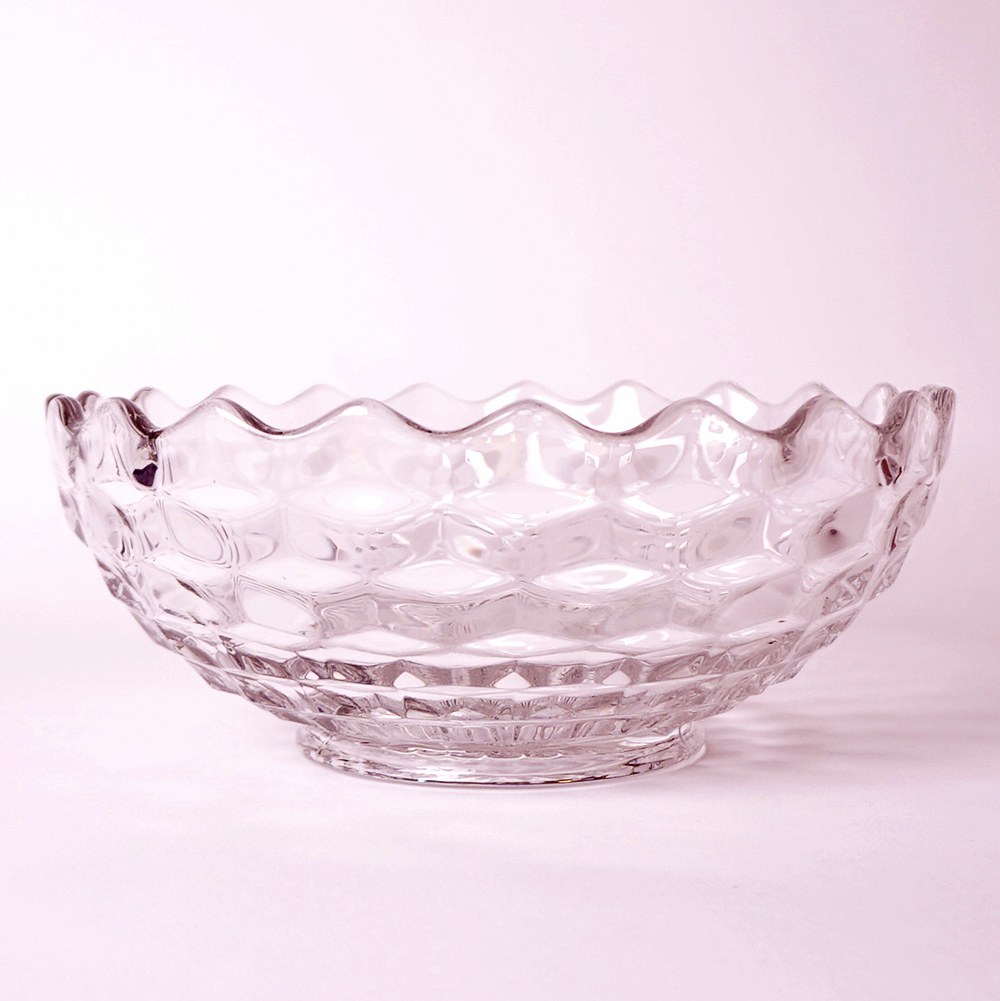 Fostoria "American" Footed Bowl and Modern Glass Bowl