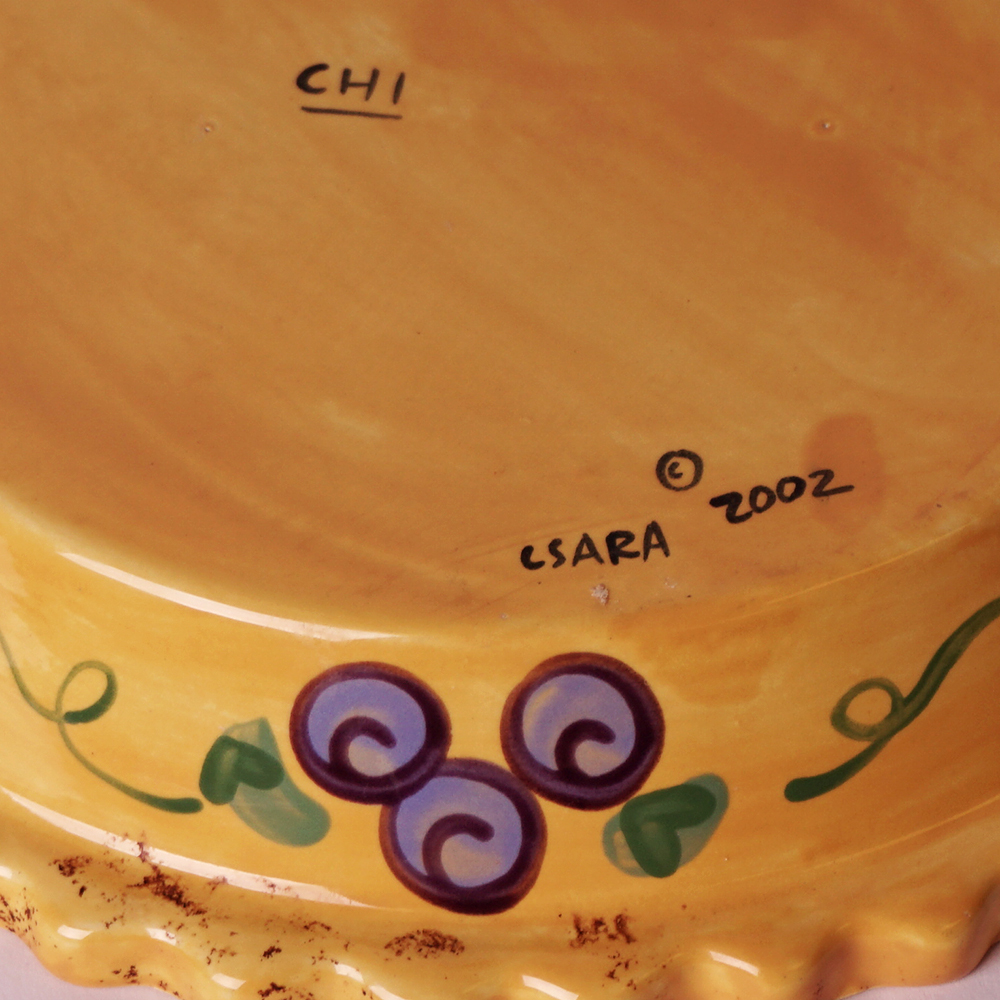 Colorful Hand Decorated Floral Serving Dishes