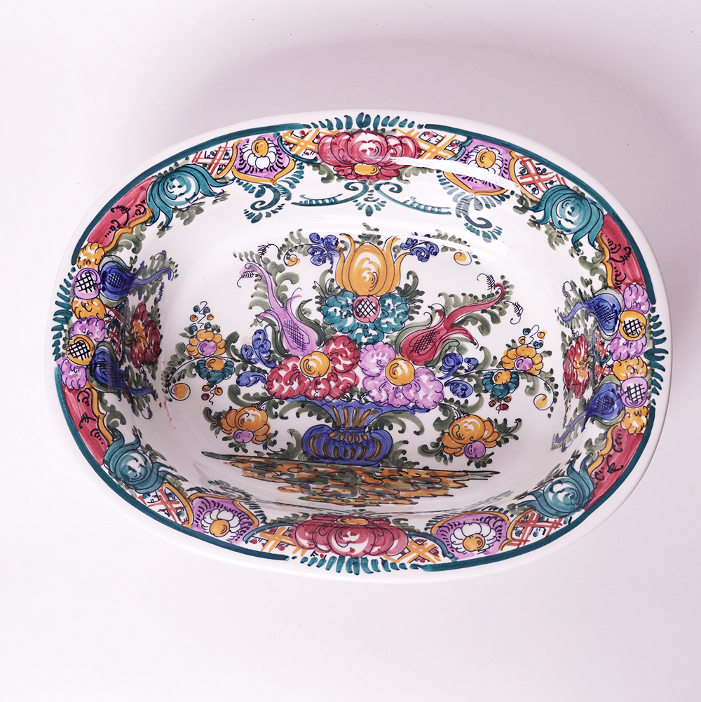 Hand Painted Serving Bowl from Greece