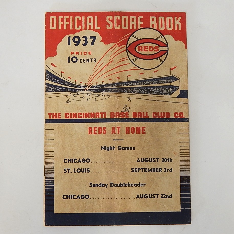 1937 Cincinnati Reds Scorebook