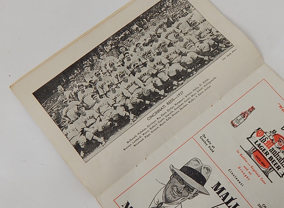 1937 Cincinnati Reds Scorebook