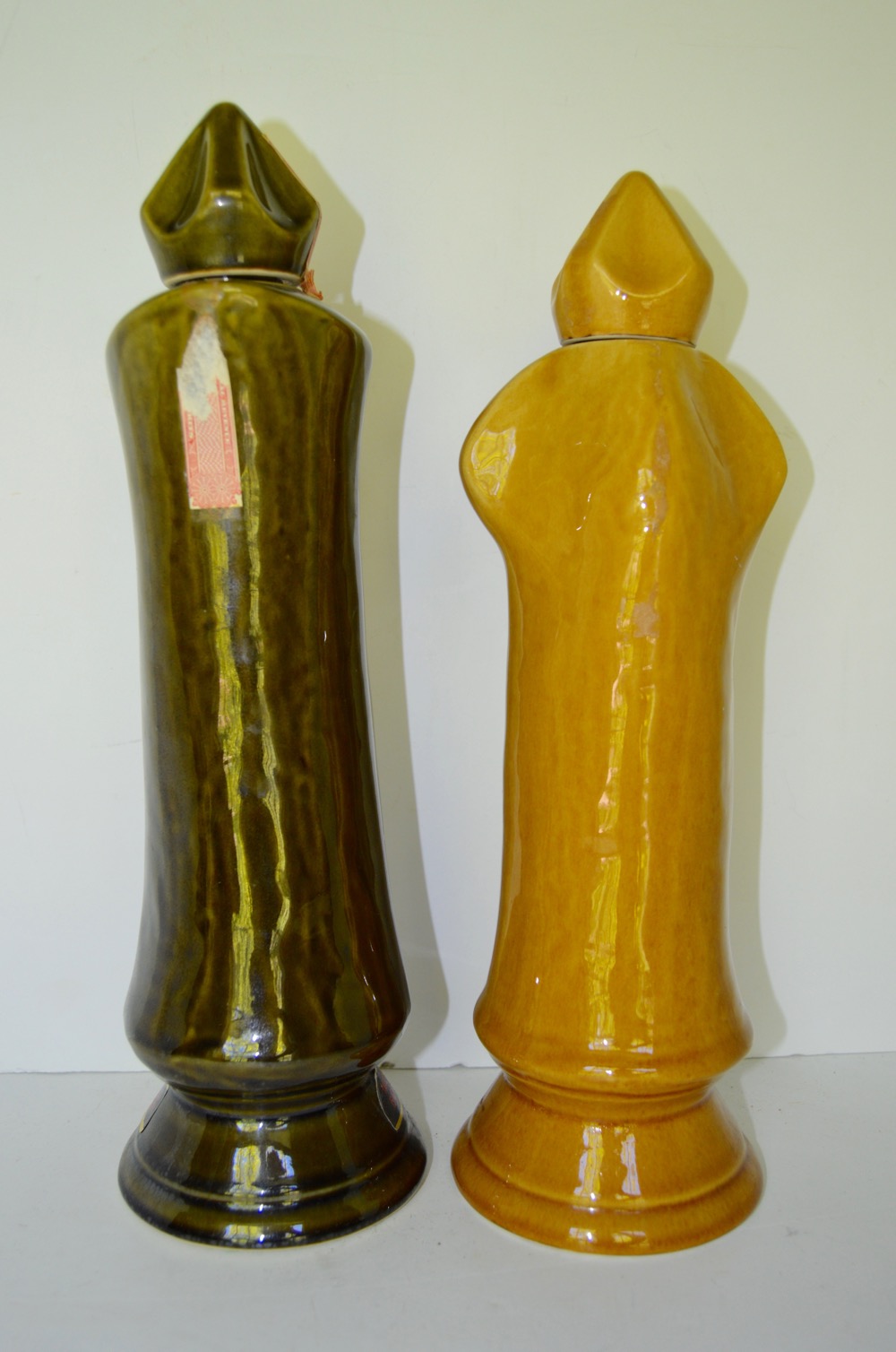 Vintage Old Crow "Chessmen Ceramics" Series Decanters