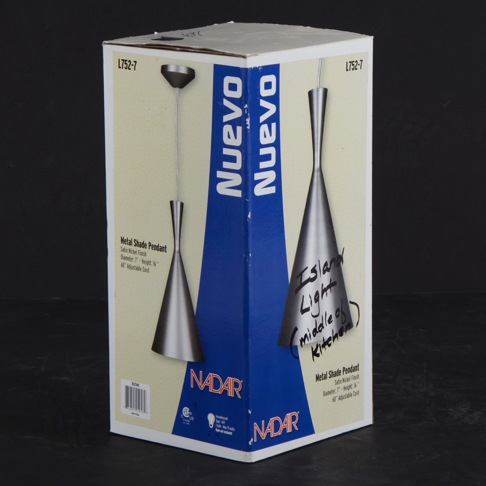 Nuevo Nadar Metal Pendant Light in Box