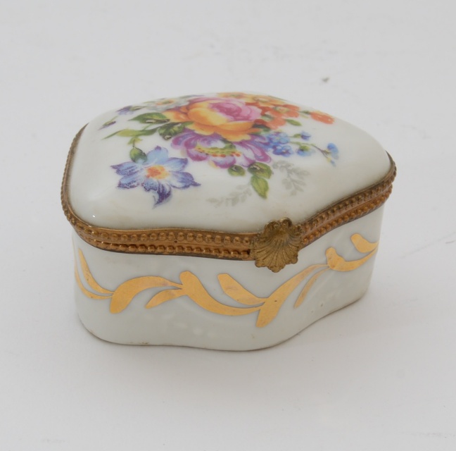 Limoges Hand Painted Trinket Box