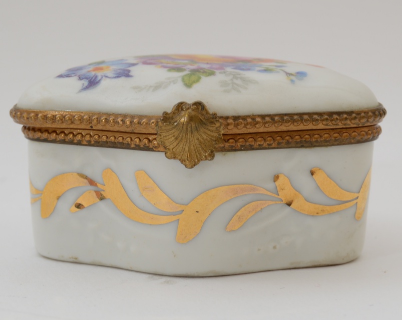 Limoges Hand Painted Trinket Box