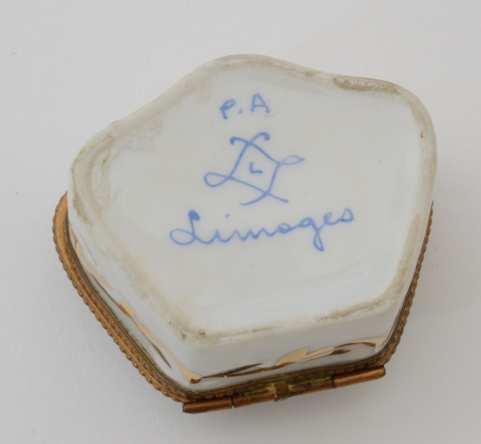 Limoges Hand Painted Trinket Box
