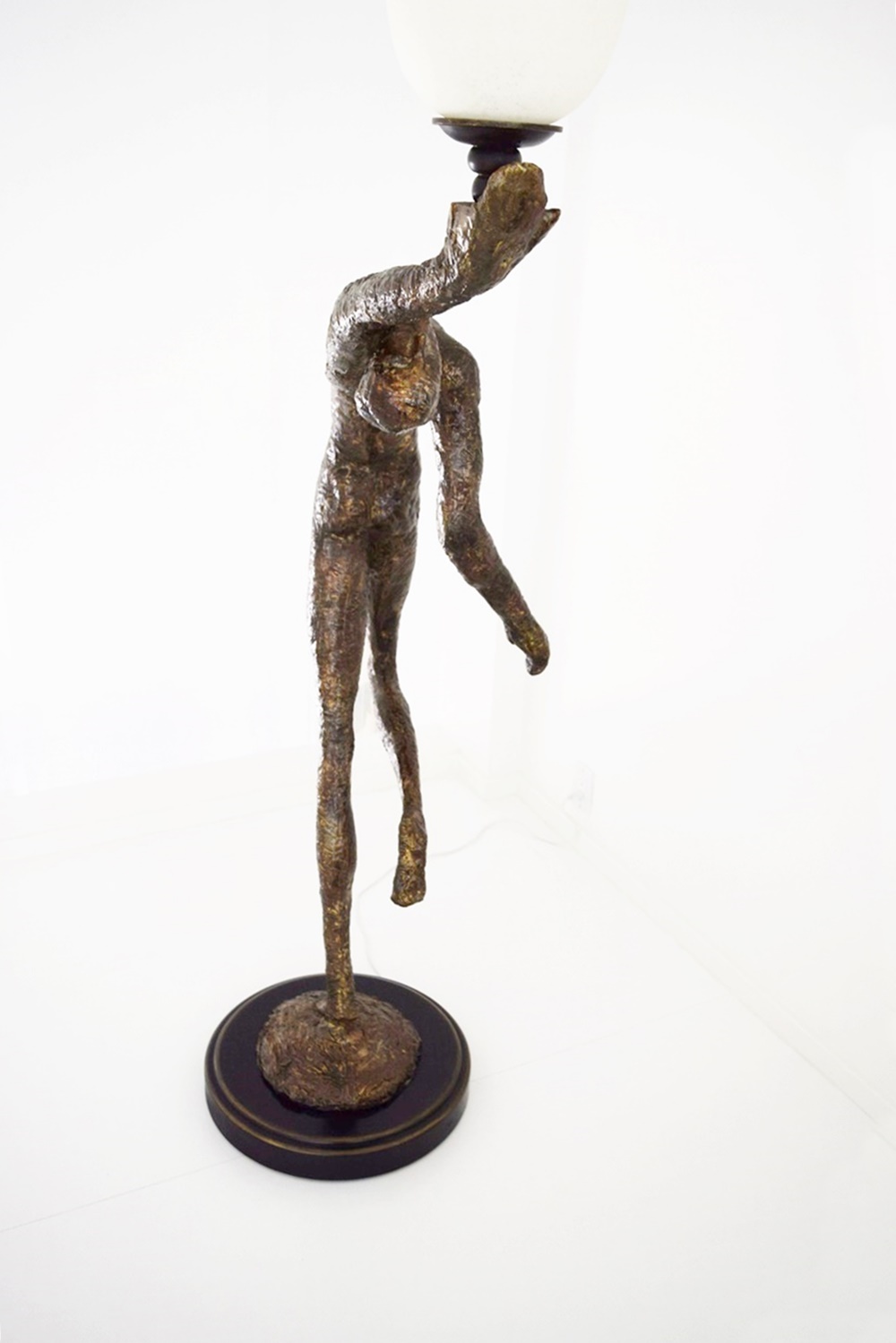 Pair of Modern Giacometti Inspired Torchiere Floor Lamps