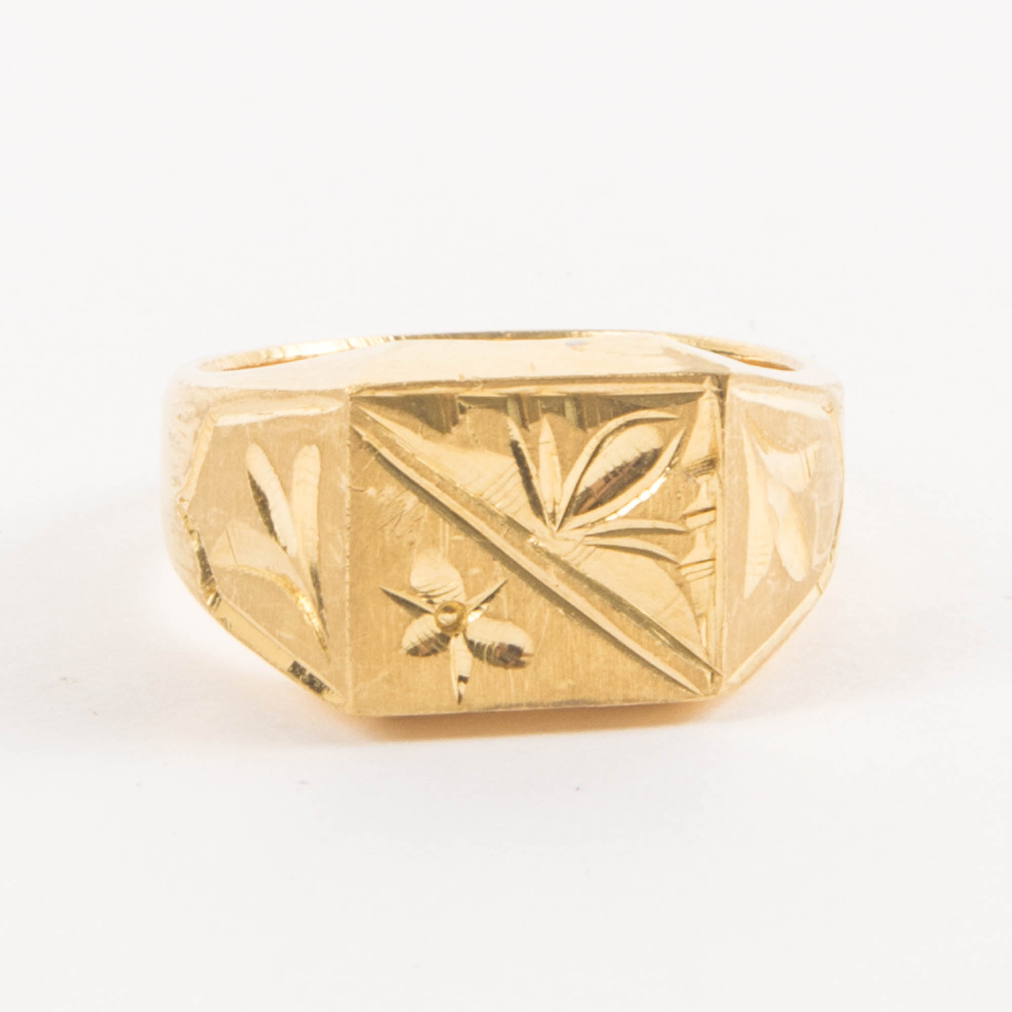 18 KT Gold Signet Ring