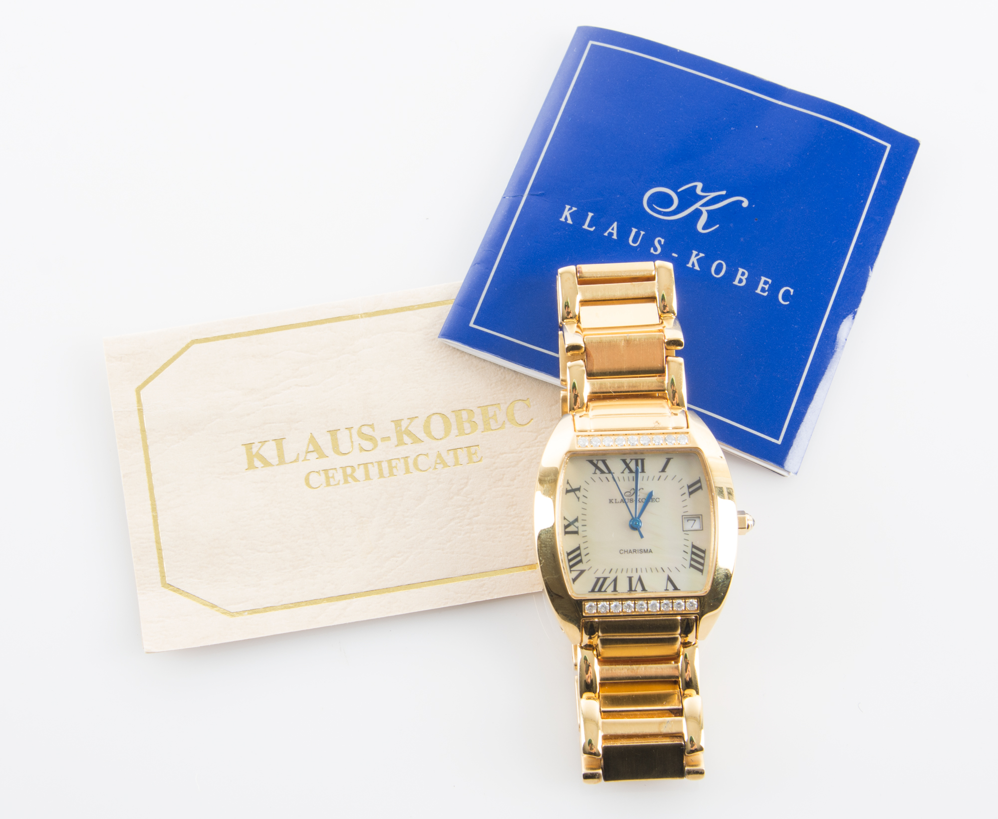 Men's Klaus Kobec Watch with 18 Brilliant Cut Diamonds