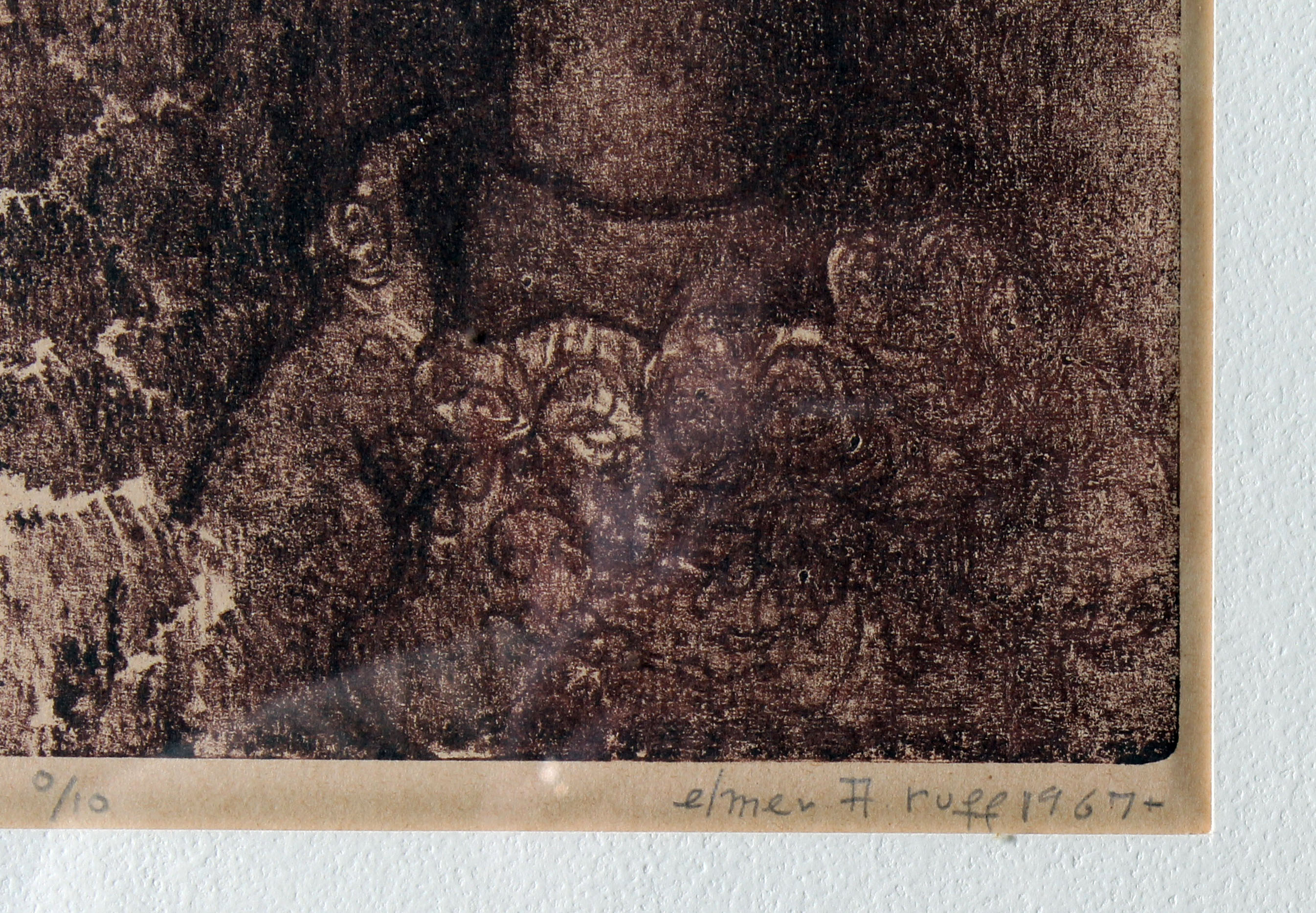 Original Elmer Ruff Pen Sketch and Engraving