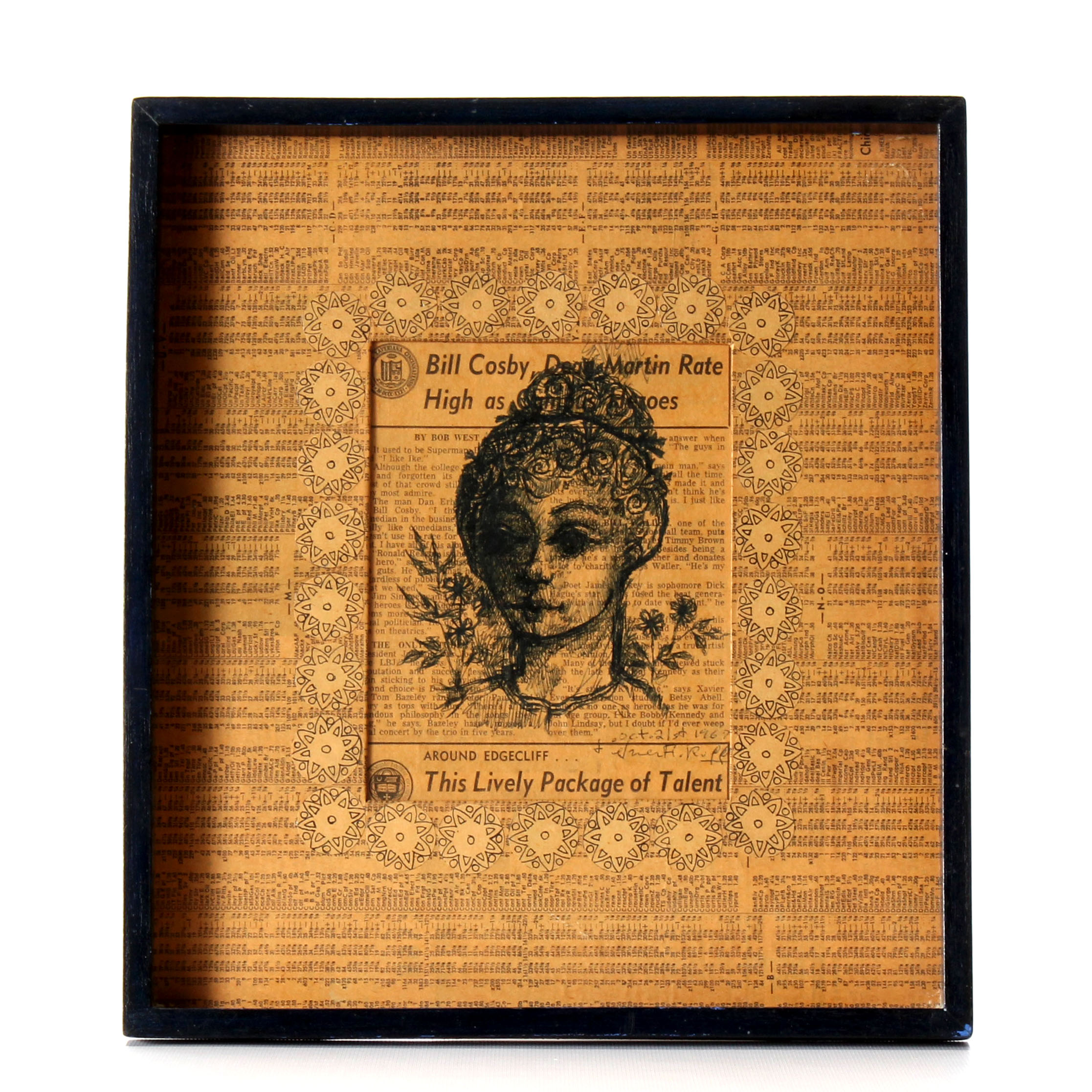 Original Elmer Ruff Pen Sketch and Engraving