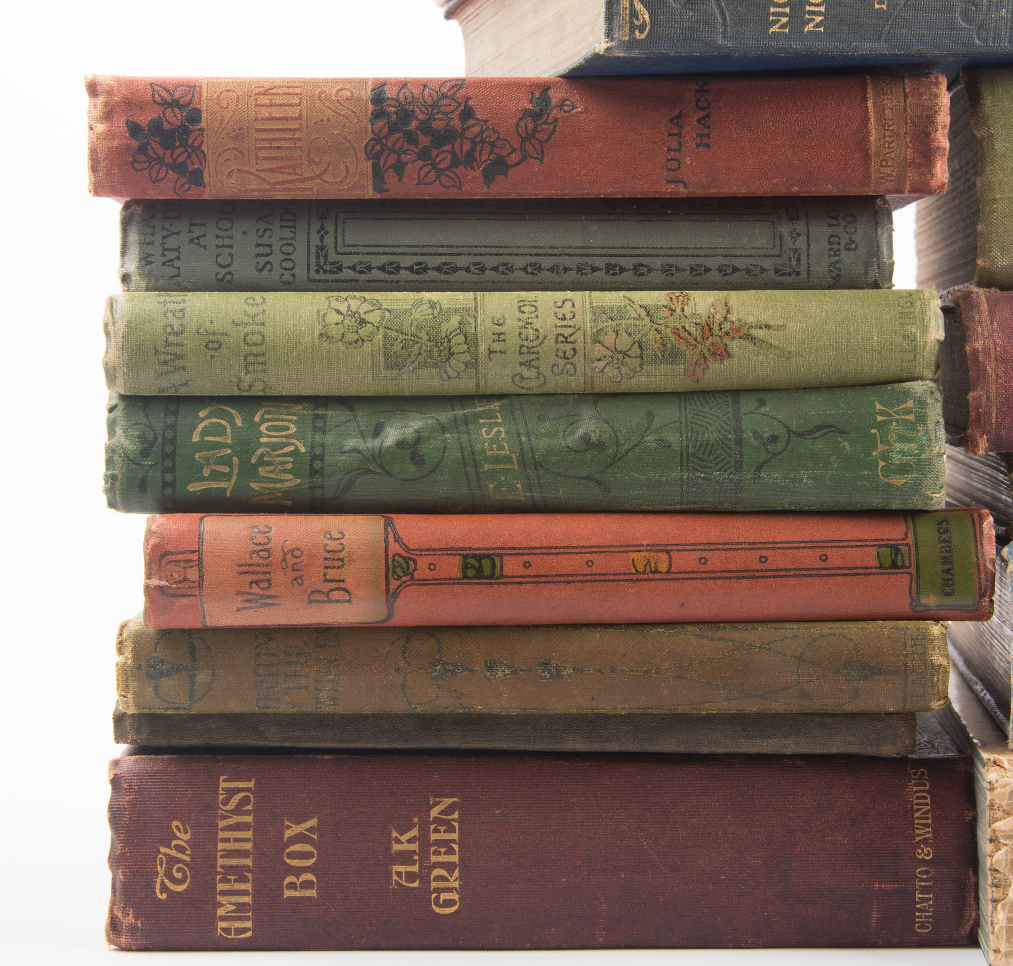 Collection of Antique Books Including "Nicolas Nickleby"
