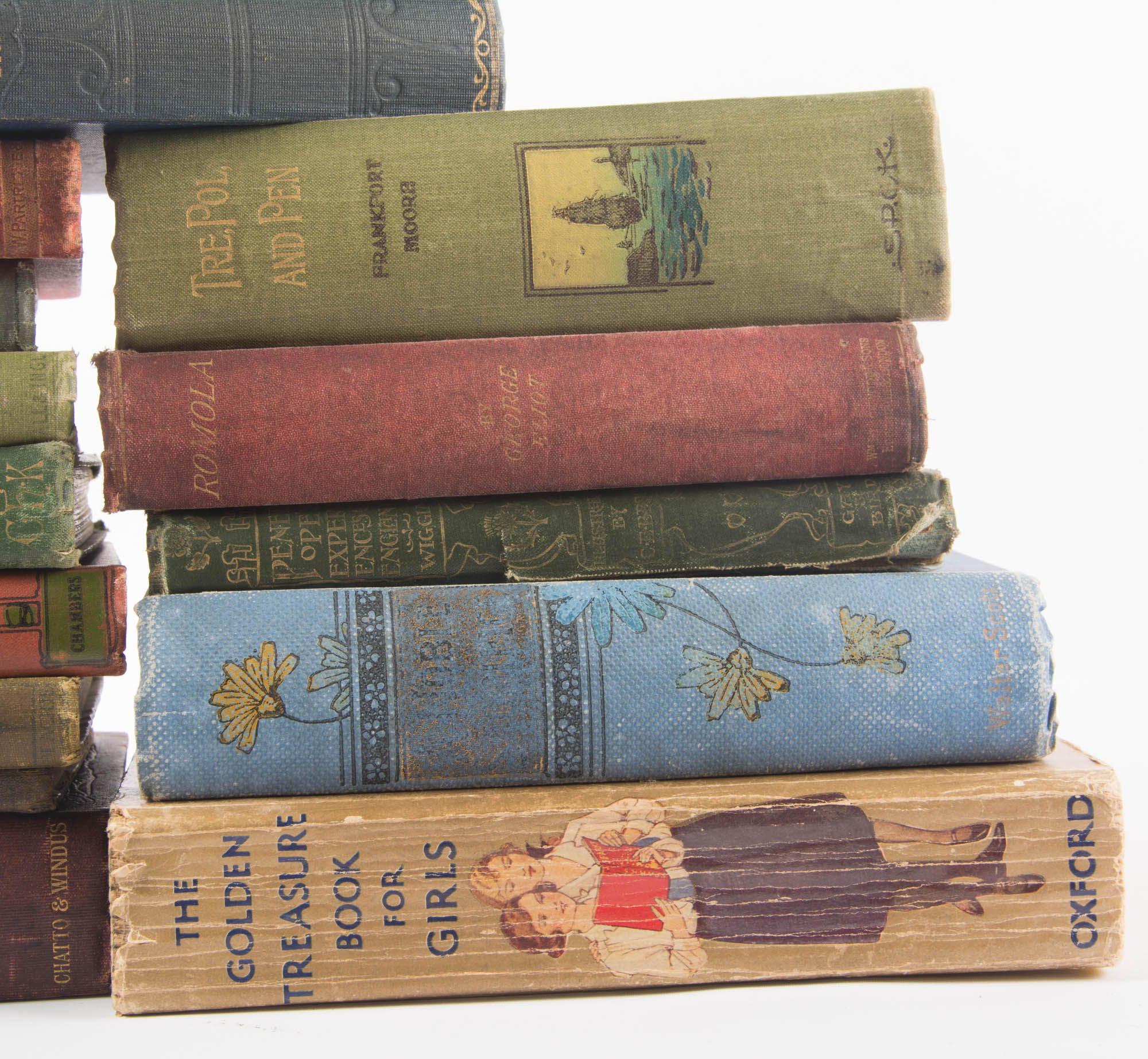 Collection of Antique Books Including "Nicolas Nickleby"