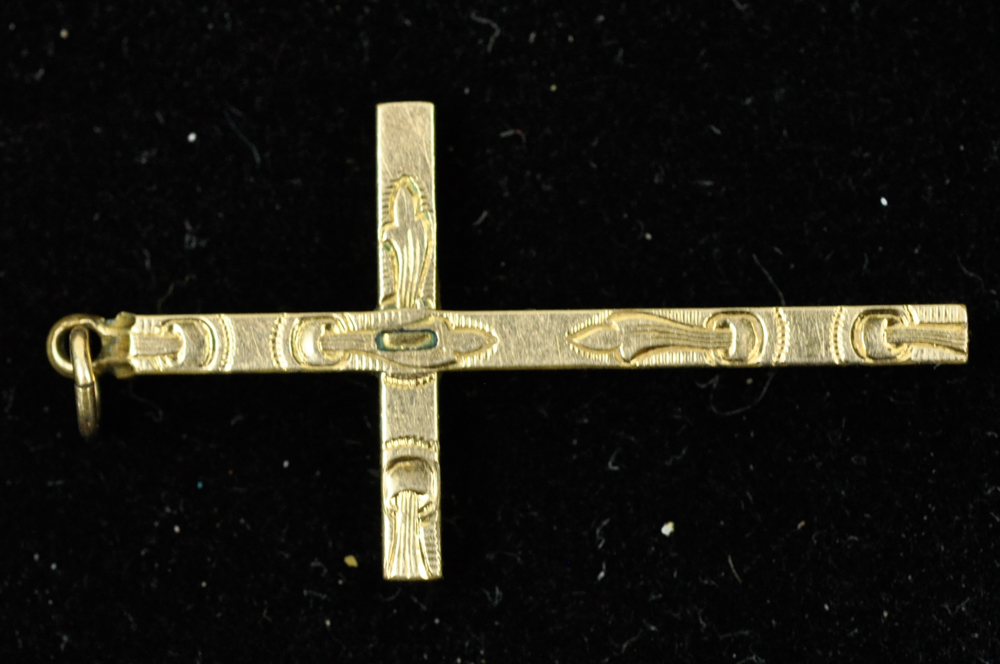 10K Gold Cross Pendant