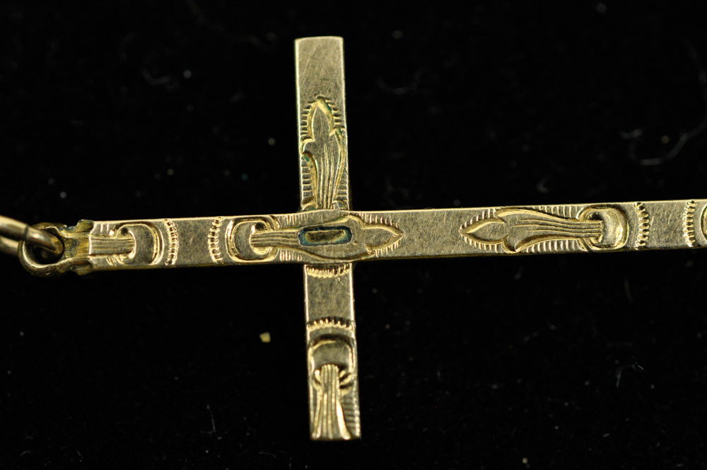 10K Gold Cross Pendant