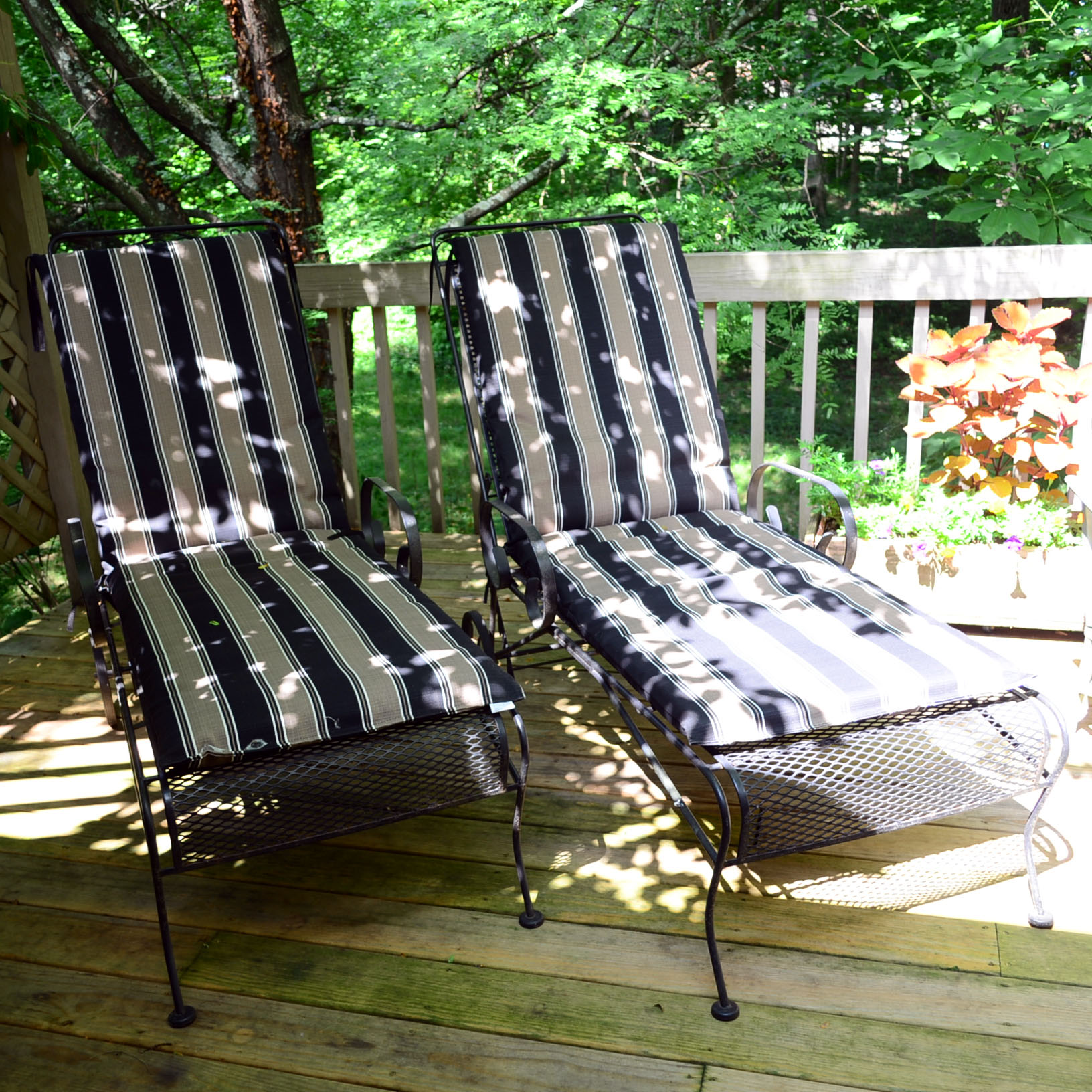 Cast Iron Adjustable Lounge Chairs