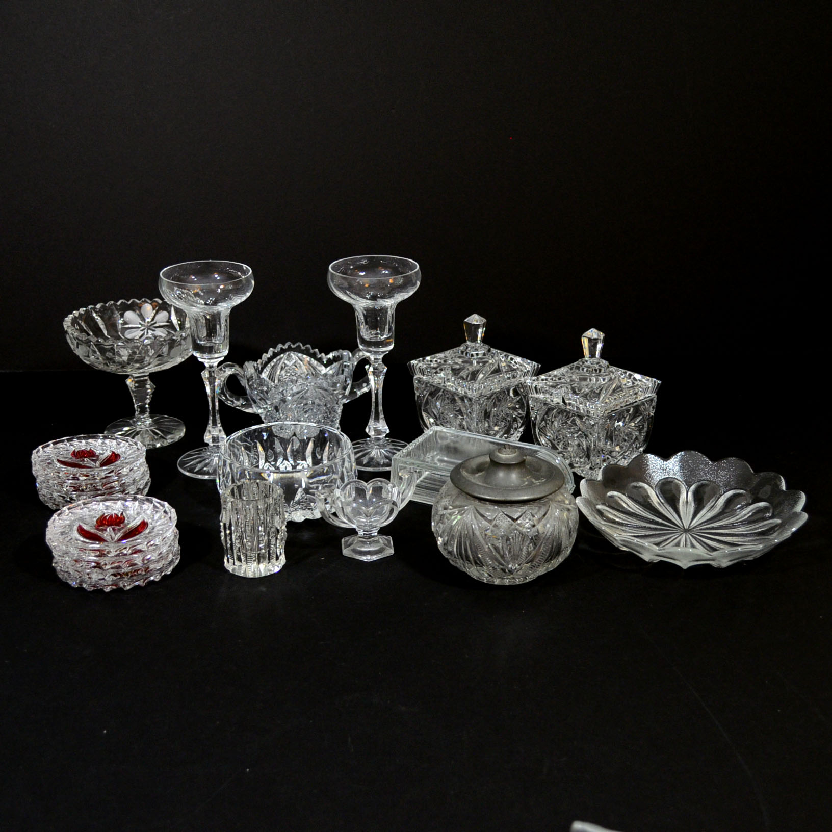 Assortment of Crystal & Cut Glass PIeces