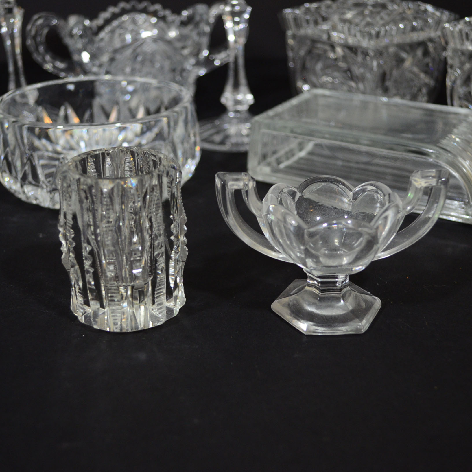 Assortment of Crystal & Cut Glass PIeces