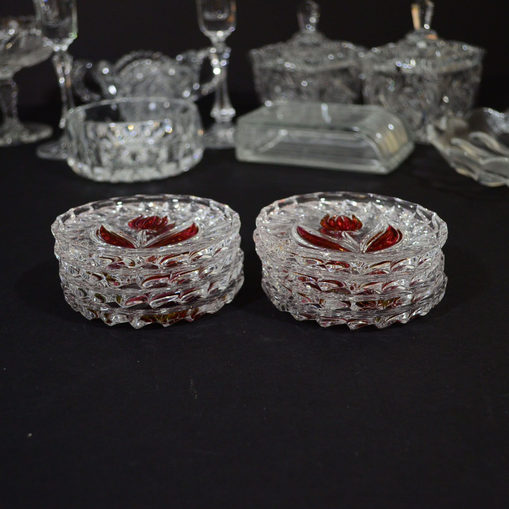 Assortment of Crystal & Cut Glass PIeces