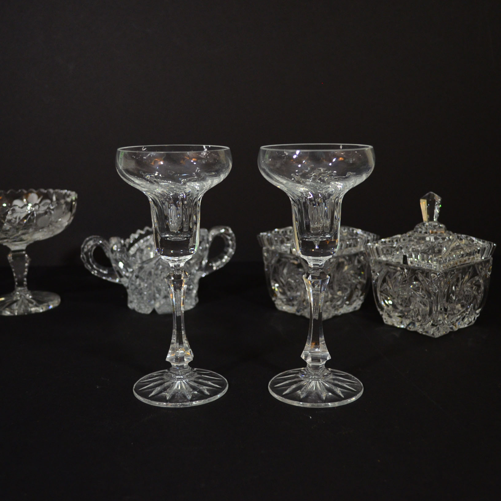 Assortment of Crystal & Cut Glass PIeces