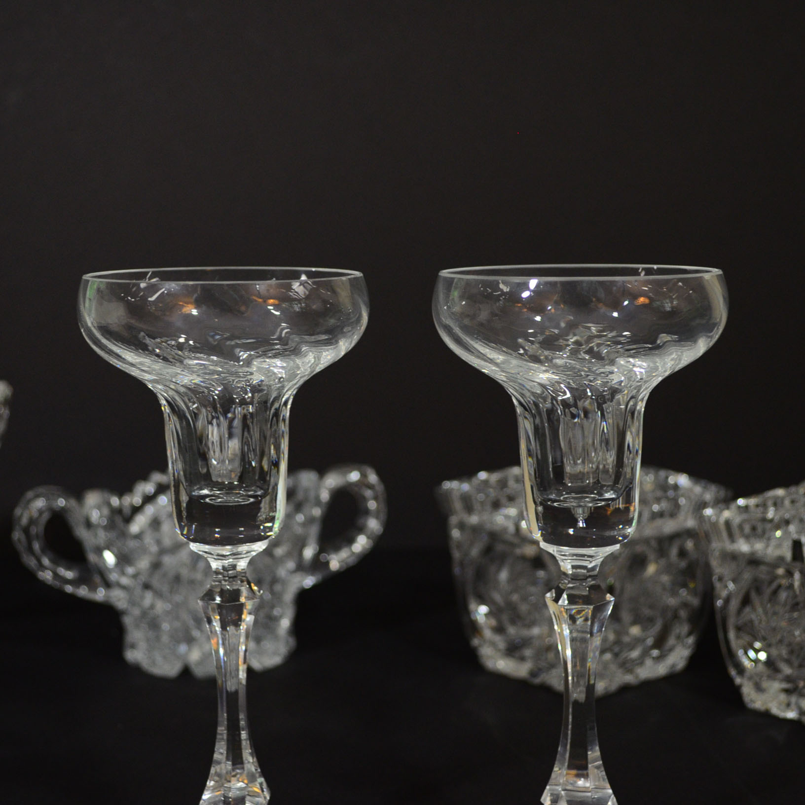 Assortment of Crystal & Cut Glass PIeces