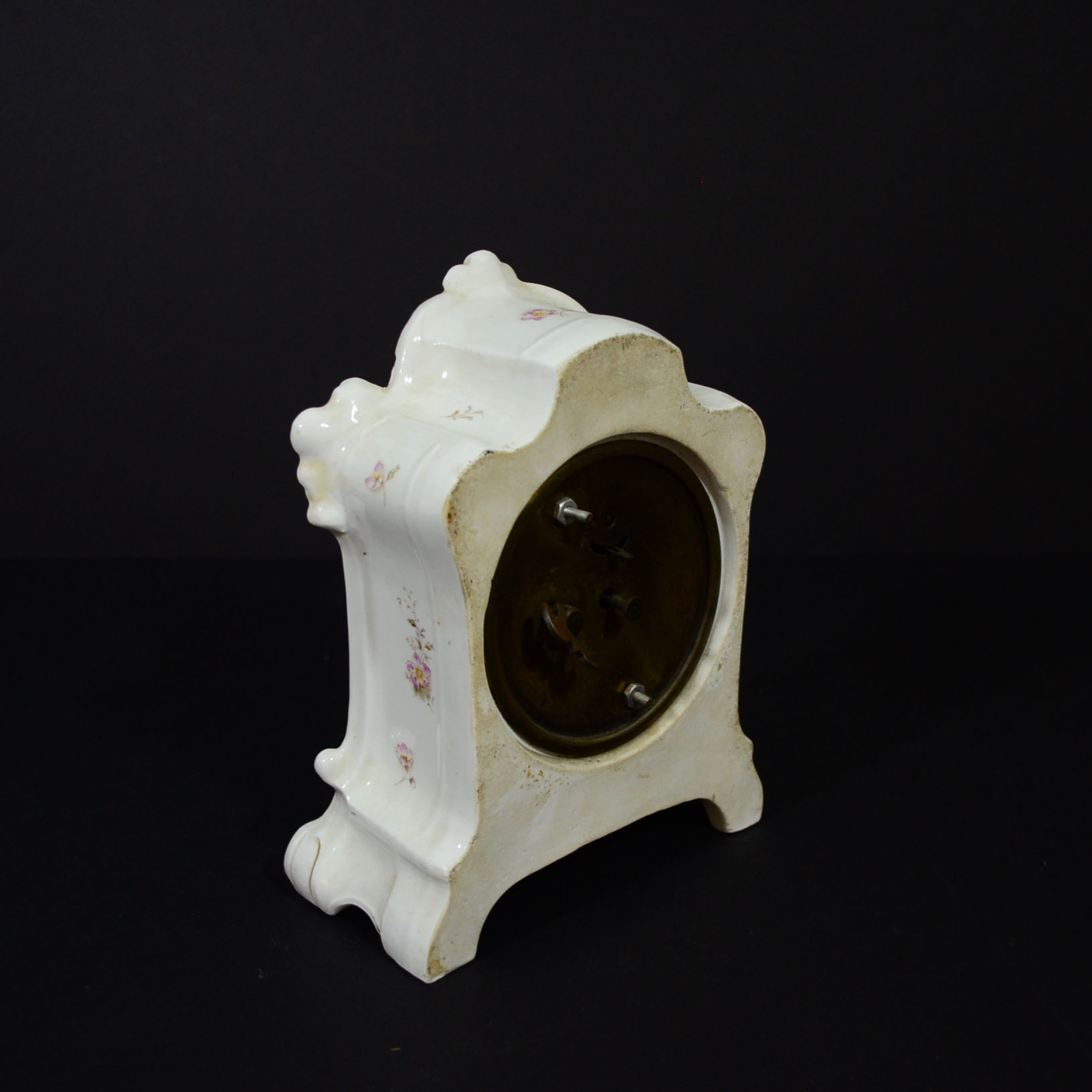 Antique Junghaus Porcelain Mantel Clock