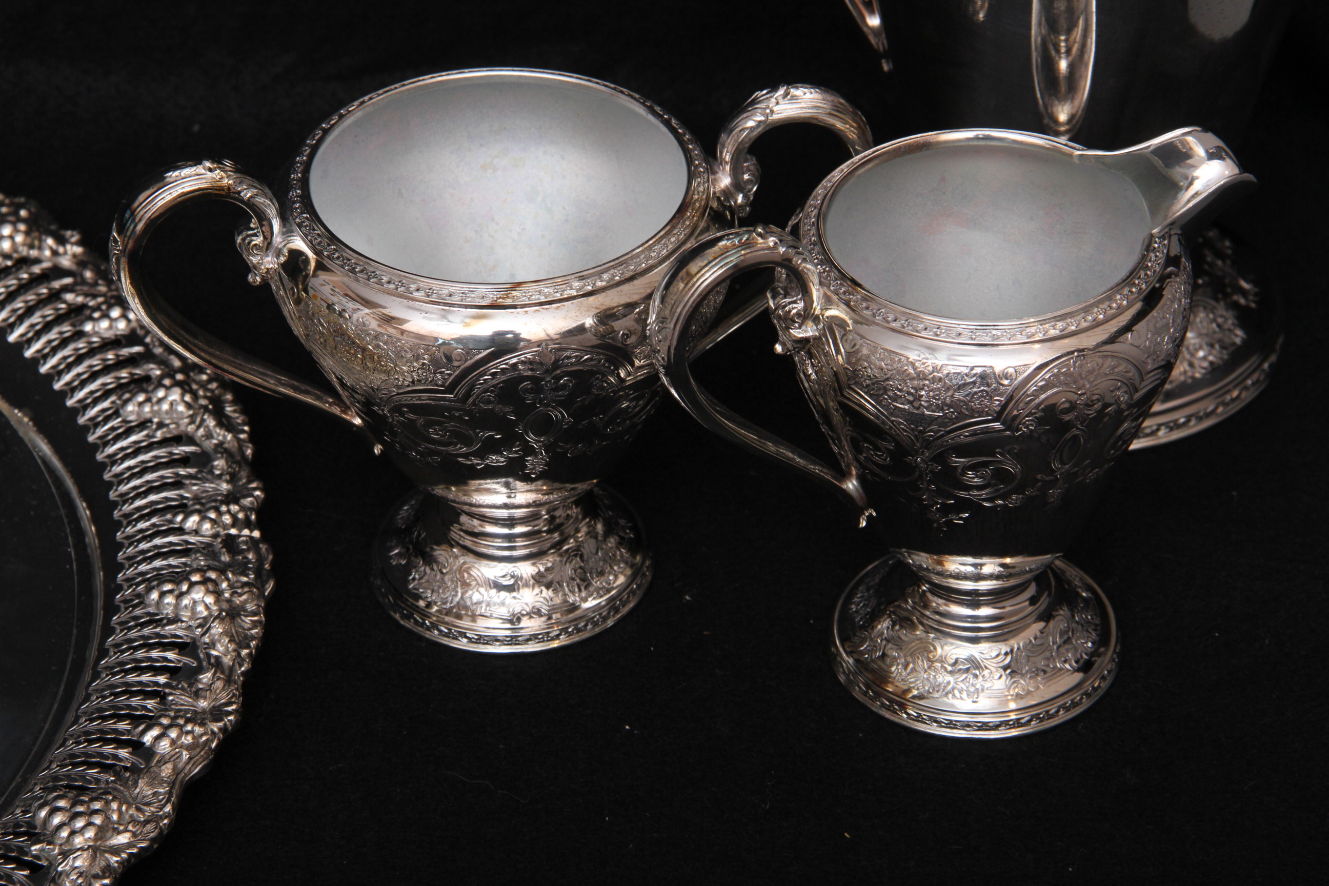 Wilcox International Silver Plate Tea Service Set