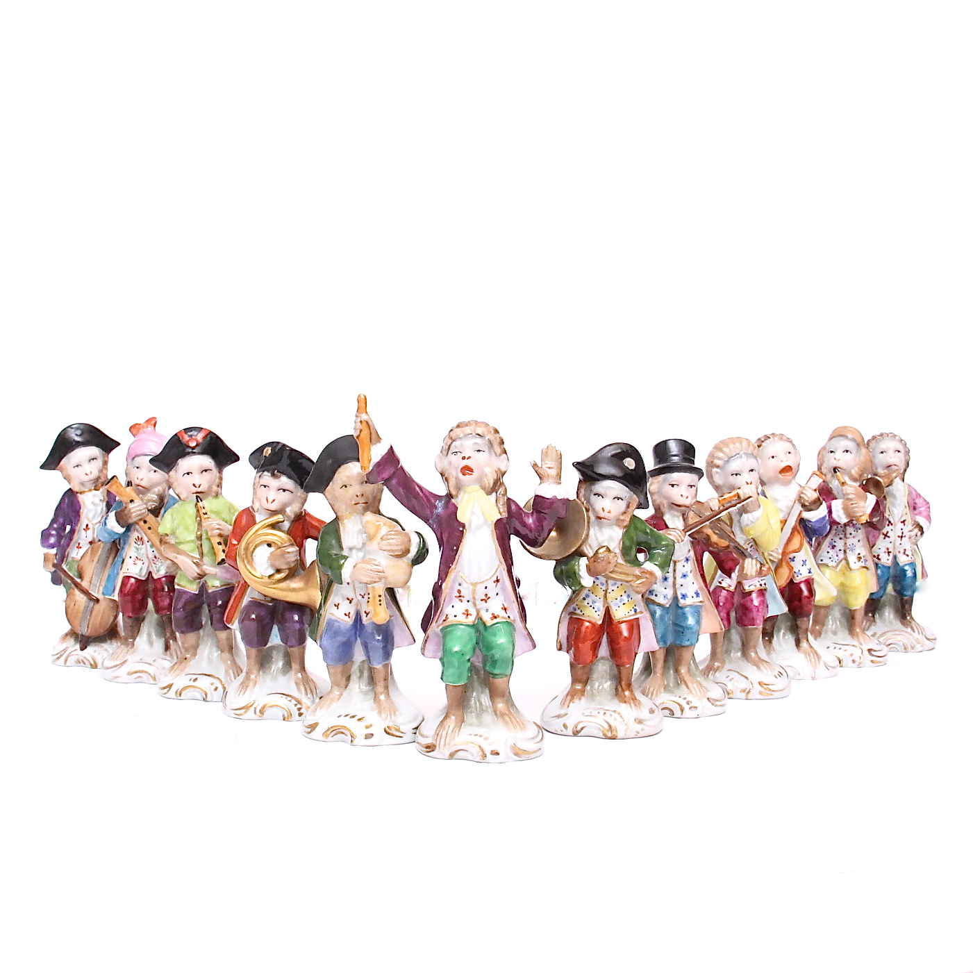 Voight Sitzendorf Twelve Piece Monkey Band