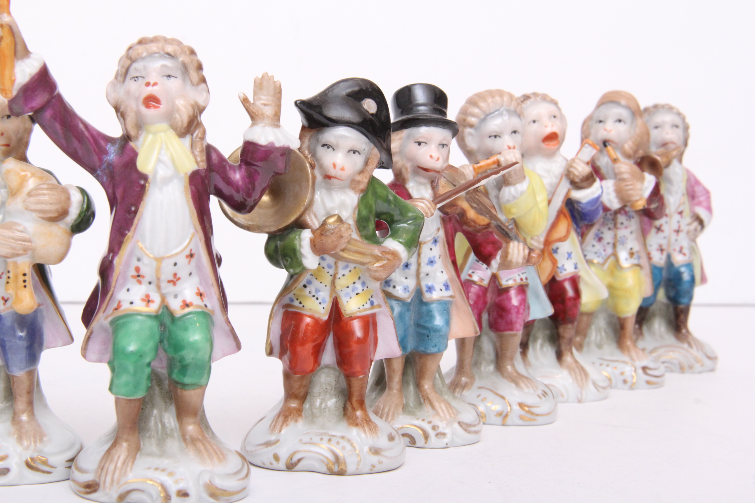 Voight Sitzendorf Twelve Piece Monkey Band