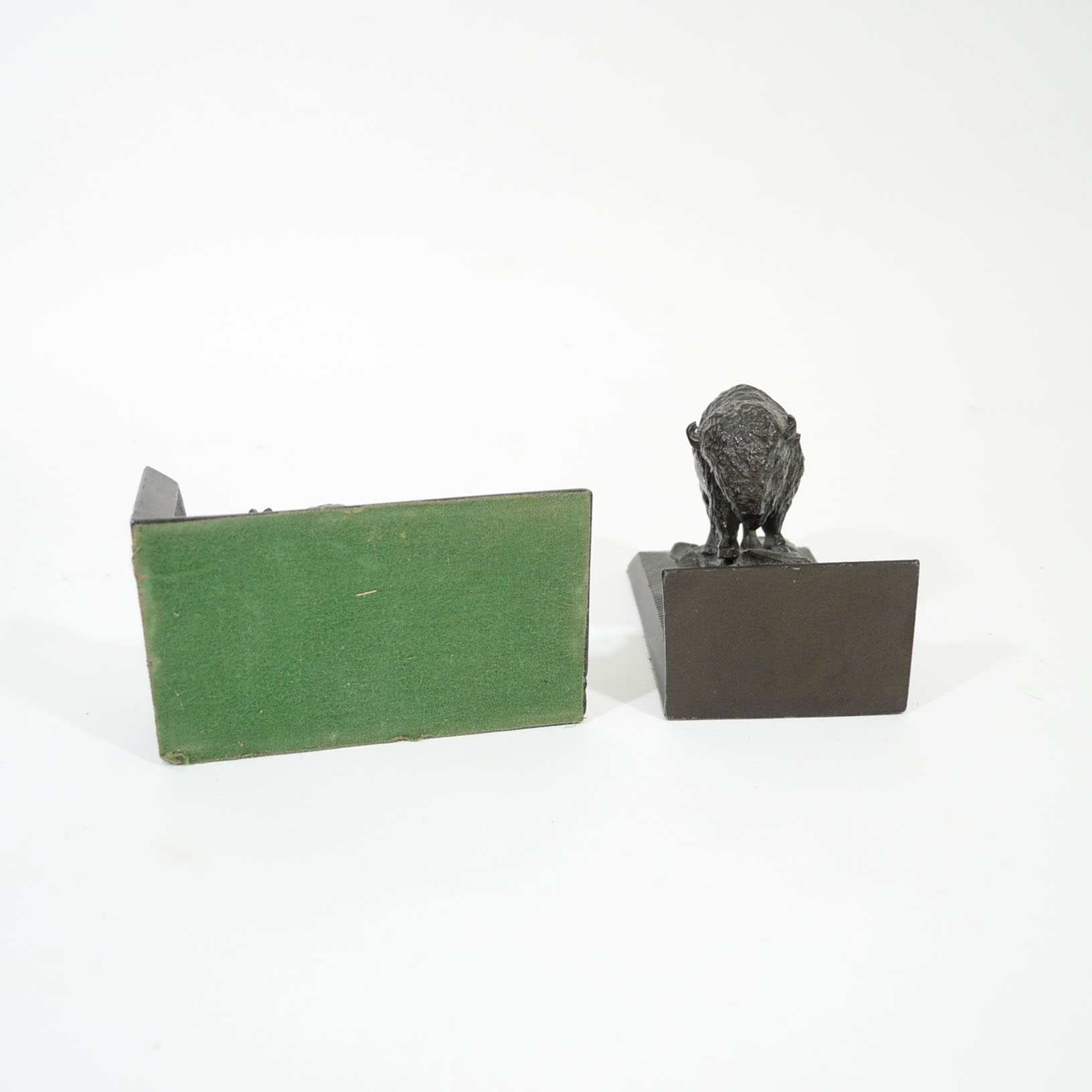 Pair of Bison Cast Iron Bookends