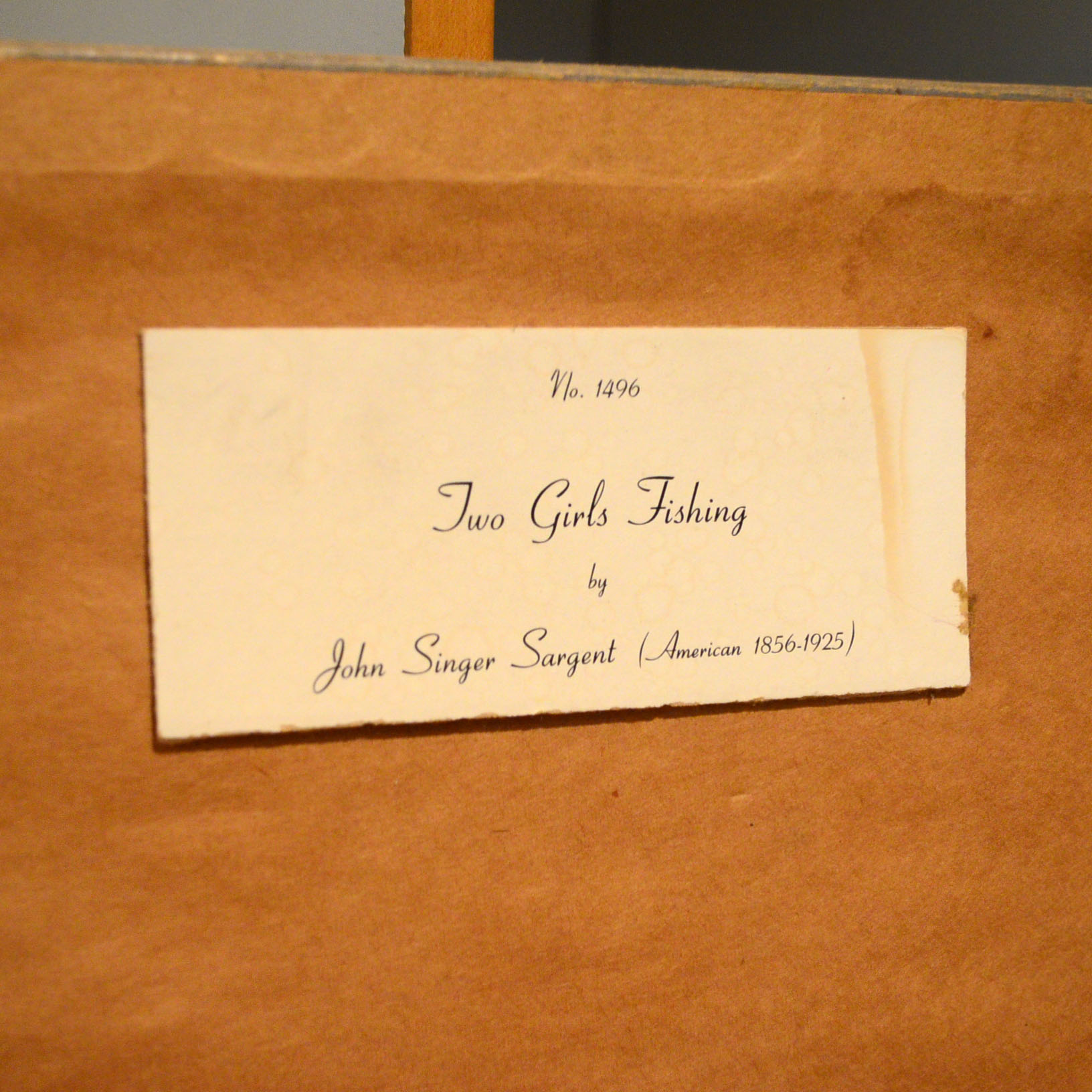 John Singer Sargent "Two Girls Fishing" Framed Gilcee Print