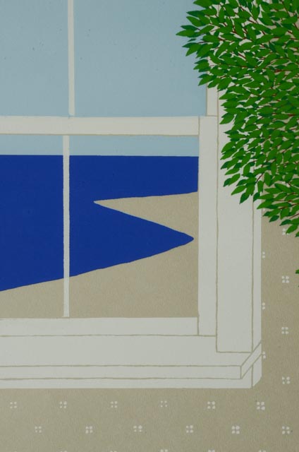 Judith Shahn Original LE Serigraph "Interior with Green Leaves"