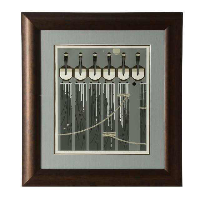 Charley Harper Signed Limited Edition Serigraph "Pier Group"