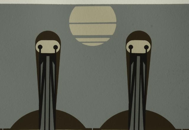 Charley Harper Signed Limited Edition Serigraph "Pier Group"