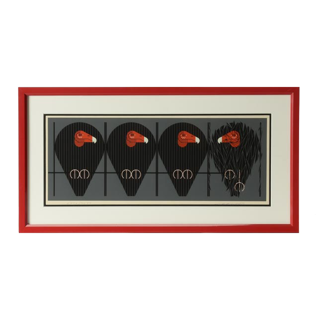 Charley Harper Signed Limited Edition Serigraph "Buzz Off, You Turkey"