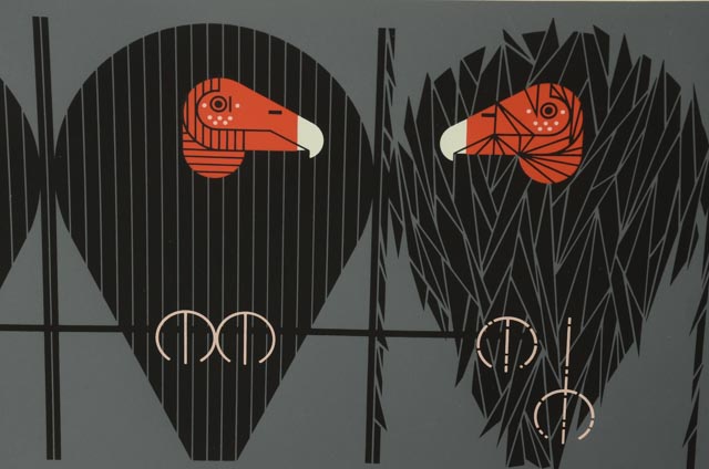 Charley Harper Signed Limited Edition Serigraph "Buzz Off, You Turkey"