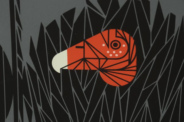 Charley Harper Signed Limited Edition Serigraph "Buzz Off, You Turkey"