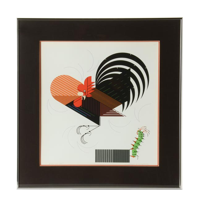 Charley Harper Signed Limited Edition Serigraph "Crawling Tall"