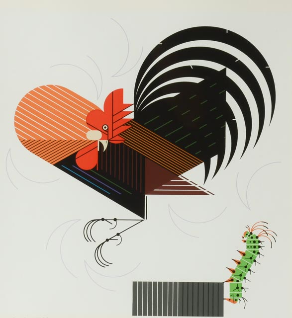 Charley Harper Signed Limited Edition Serigraph "Crawling Tall"