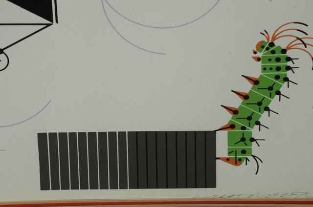 Charley Harper Signed Limited Edition Serigraph "Crawling Tall"