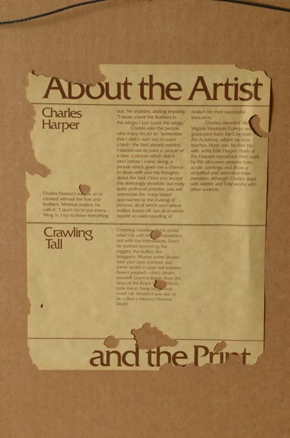 Charley Harper Signed Limited Edition Serigraph "Crawling Tall"